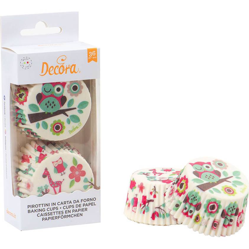 Košíčky na muffiny 36ks sovy - Decora