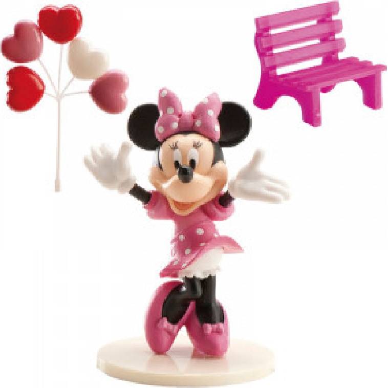 Figurka na dort Minnie balónky a lavička - Dekora
