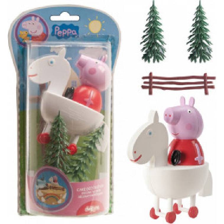 Figurka na dort prasátko Pepa v lese - Dekora