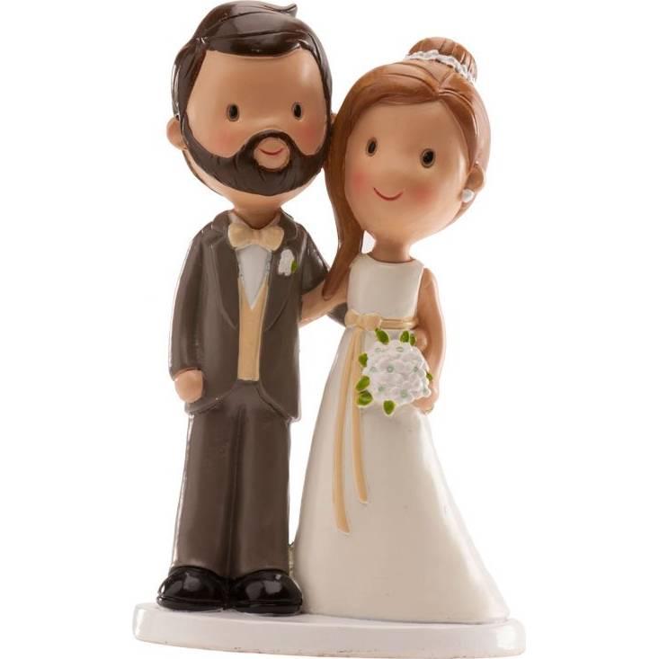 Svatební figurka na dort 14cm novomanželé - Dekora