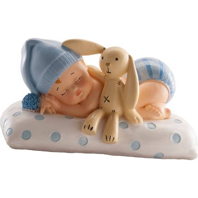 Figurka na dort spící miminko chlapeček - Dekora