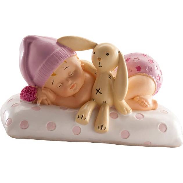 Figurka na dort spící miminko holčička - Dekora