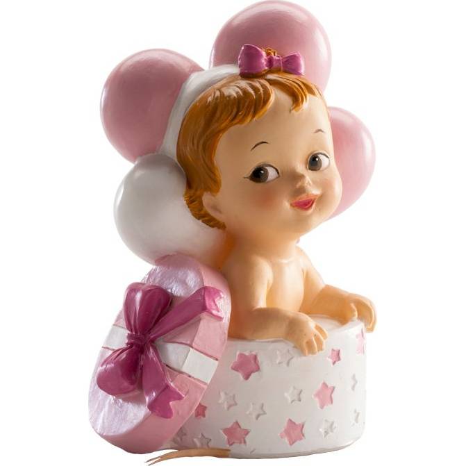 Figurka na dort miminko holčička 10,5cm v krabičce - Dekora