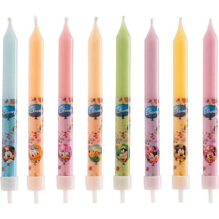 Fotografie Dortové svíčky barevné Mickey a přátelé 9cm - Dekora
