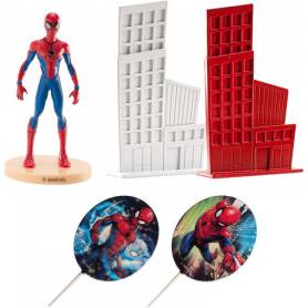 Figurka na dort Spiderman a město - Dekora