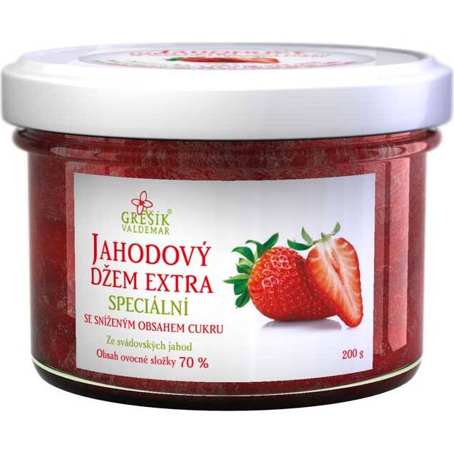 Džem Jahodový extra Speciální 200g - Grešík