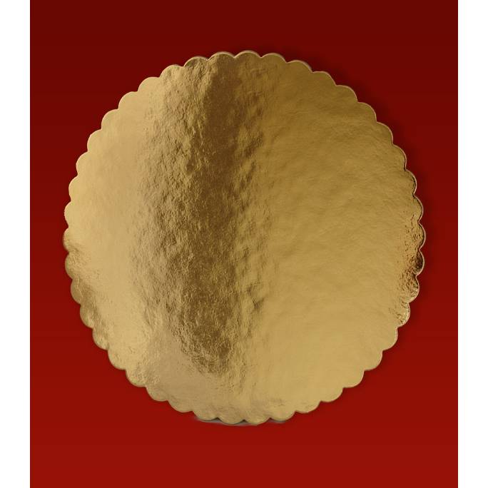 Podložka dortová 2400 lem, prům.24cm zaltá - Vola colori