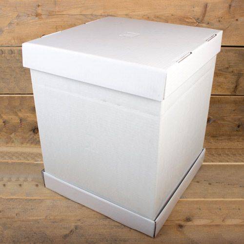 Fotografie Dortová krabice na patrový dort pevná 37x37x45cm - FunCakes