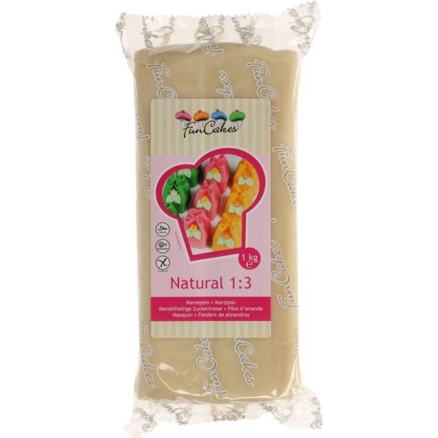 Fotografie Vynikající marcipán přírodní 1:3 1kg - FunCakes