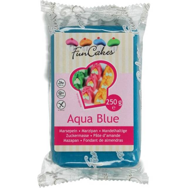 Vynikající marcipán 1:5 Aqua Blue 250g - FunCakes