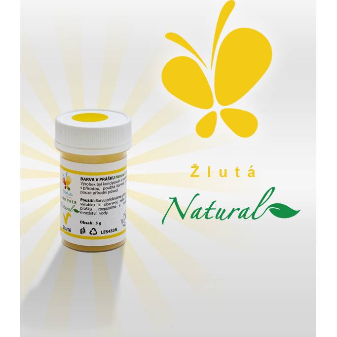 Fotografie Barva v prášku Natural Line přírodní (žlutá) 5 g - Vola colori