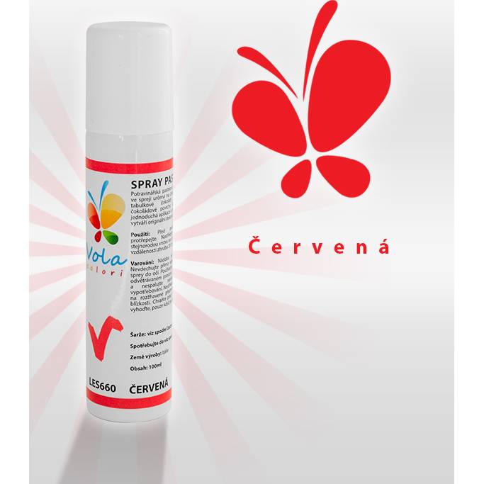 Fotografie Barva ve spreji pastelová na čokoládu (červená) 100 ml - Ambrosio