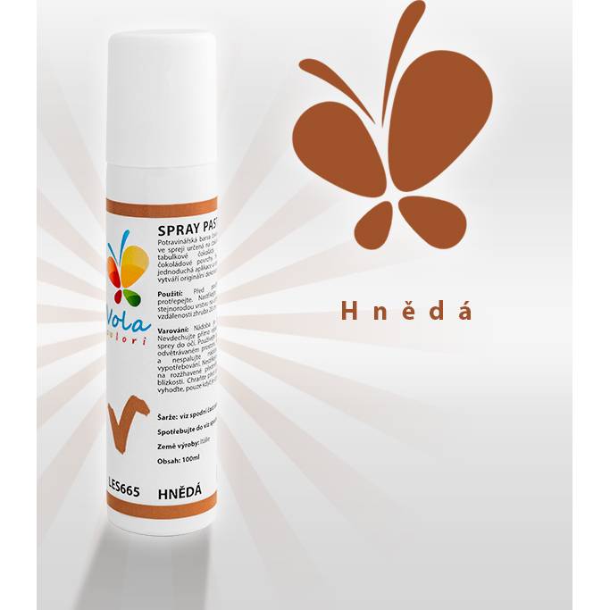Fotografie Barva ve spreji pastelová na čokoládu (hnědá čokoládová) 100 ml - Vola colori