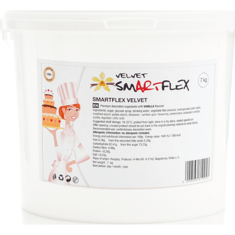 Smartflex Velvet Vanilka 7 kg (Potahovací a modelovací hmota na dorty) 0049 dortis