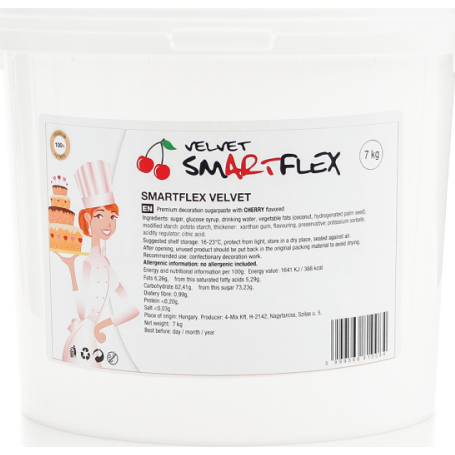 Smartflex Velvet Třešeň 7 kg (Potahovací a modelovací hmota na dorty)