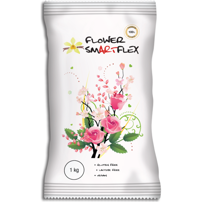 Smartflex Flower Vanilka 1 kg v sáčku (Modelovací hmota na výrobu květin) 01118 dortis