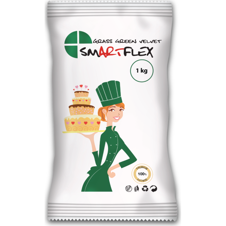 Smartflex Grass Green Velvet Vanilka 1 kg v sáčku 0307 dortis