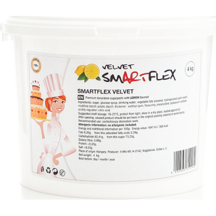 Smartflex Velvet Citron 4 kg (Potahovací a modelovací hmota na dorty)