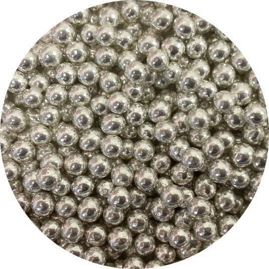 Fotografie Cukrové perly stříbrné střední (50 g)
