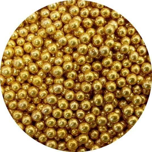 Cukrové perly zlaté malé (50 g)