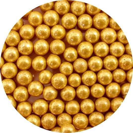 Fotografie Cukrové perly zlaté velké (50 g)
