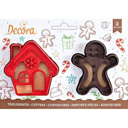 Vykrajovátko vánoční domeček a gingerman 8cm - Decora