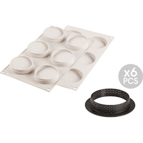 Fotografie Sada na pečení tartalet s vykrajovátkem Silikomart Kit Mini Tarte Glam