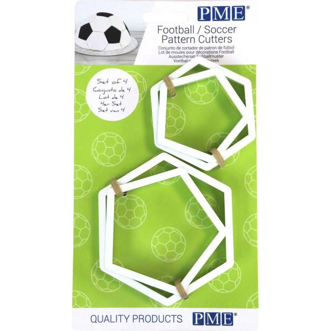 Fotografie Vykrajovátka na fotbalový míč různé velikosti 4ks - PME