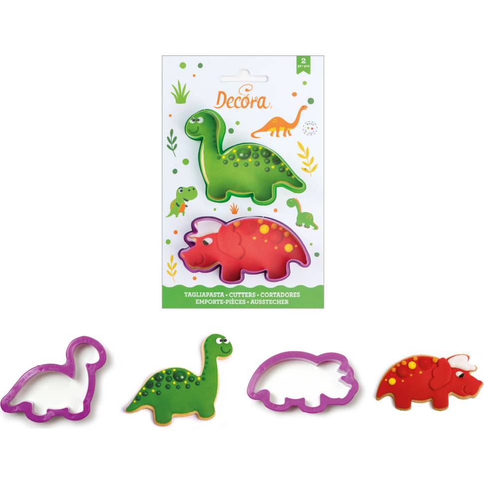 Plastové vykrajovátko dinosaurus 2ks - Decora