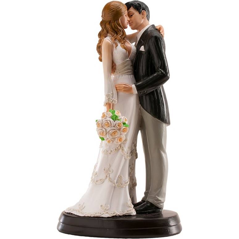 Fotografie Svatební figurka na dort 18cm něžný polibek - Dekora