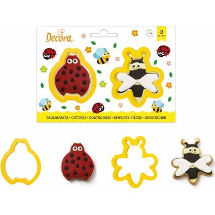 Fotografie Plastové vykrajovátko beruška a včelička set 2 ks - Decora