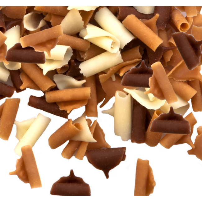 Čokoládové hobliny TRIO (80 g) 5506 dortis