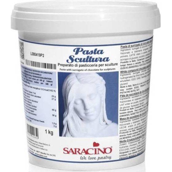 Fotografie Saracino modelovací hmota bílá z čokoládové polevy 1 kg