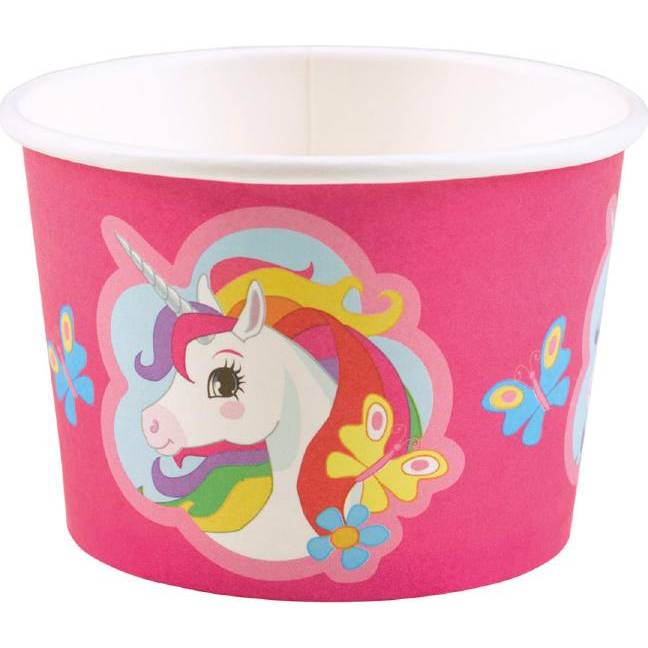 Papírová miska na zmrzlinu 8ks Unicorn - Amscan