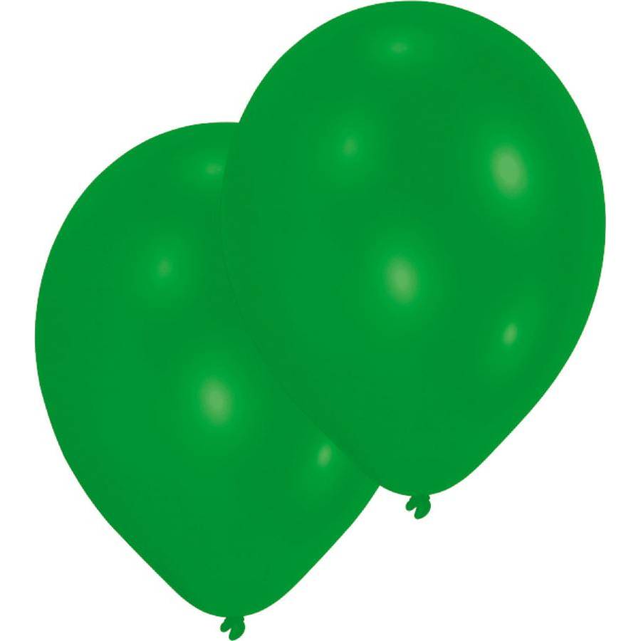 10ks Latexových balónků zelené barvy 27,5cm - Amscan