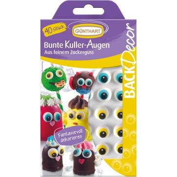 Fotografie Oči na cupcaky 40ks jednotlivé barevné - Gunthart