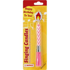 Fotografie Hrající svíčka růžová - Modecor