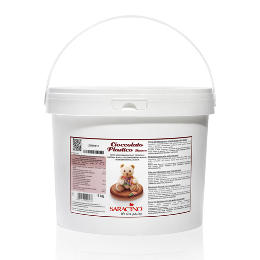 Modelovací čokoláda bílá 5kg - Saracino