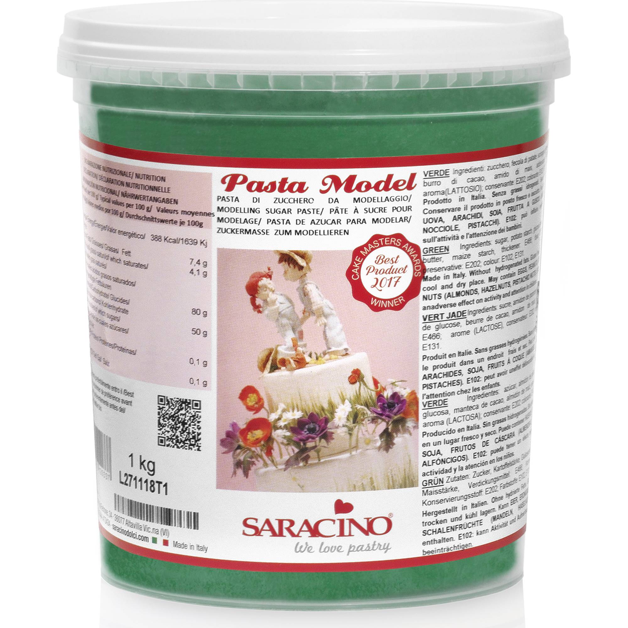 Fotografie Modelovací hmota zelená 1kg - Saracino