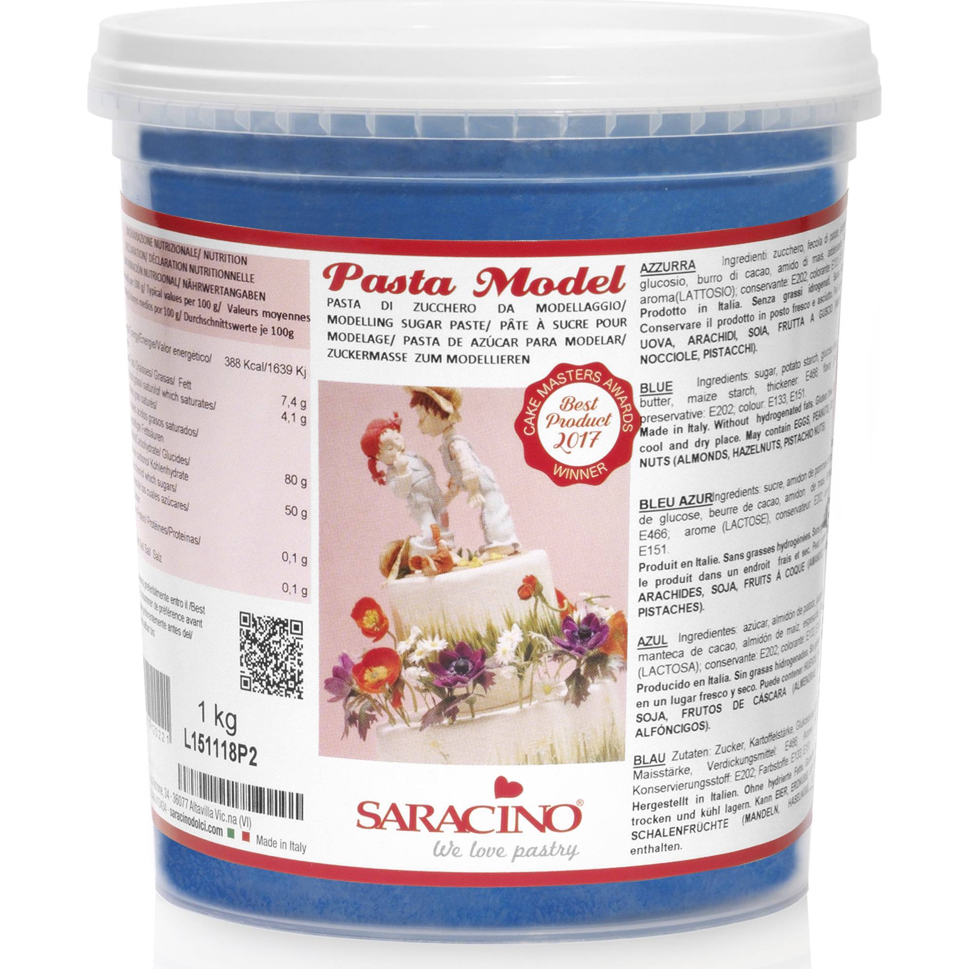 Fotografie Modelovací hmota tmavě modrá 1 kg - Saracino