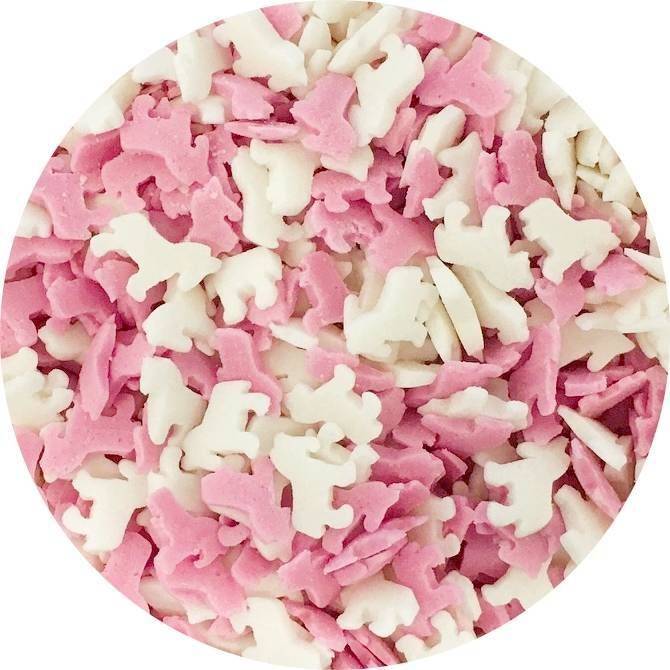 Fotografie Cukroví jednorožci růžovo-bílí (50 g)