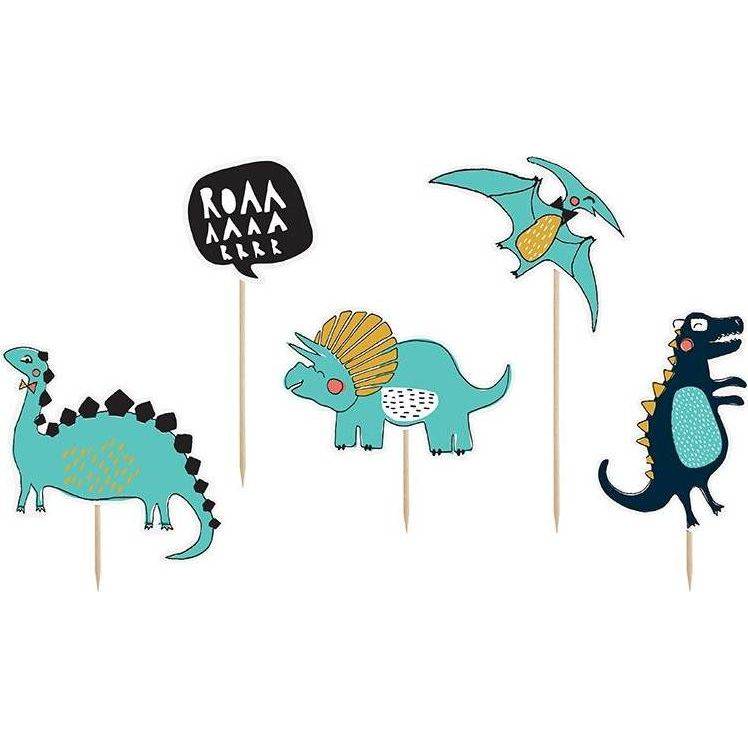Fotografie PartyDeco zapichovací dekorace na dort Dinosauři
