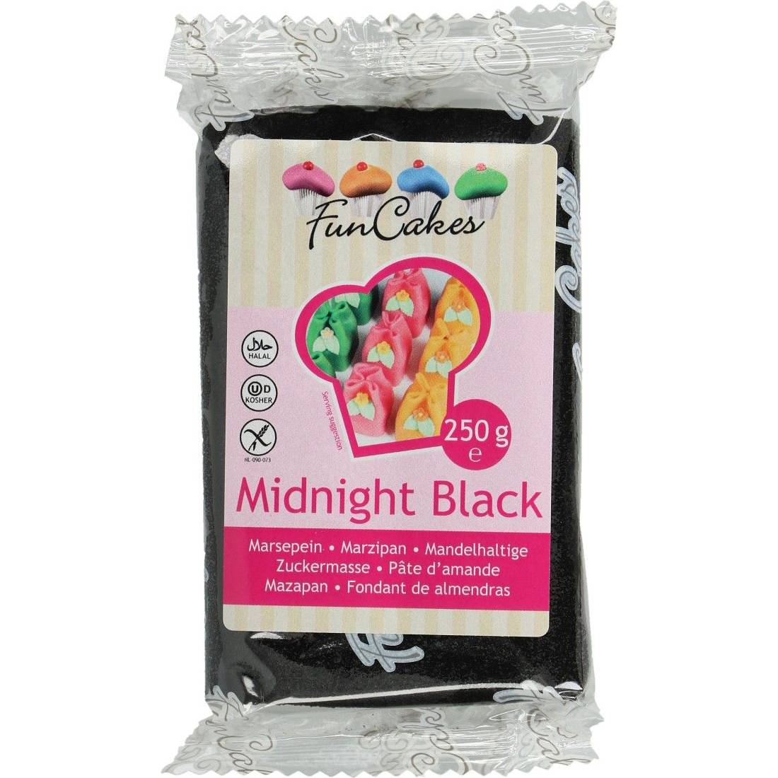 Fotografie Vynikající marcipán 1:5 černý Midnight Black 250g - FunCakes