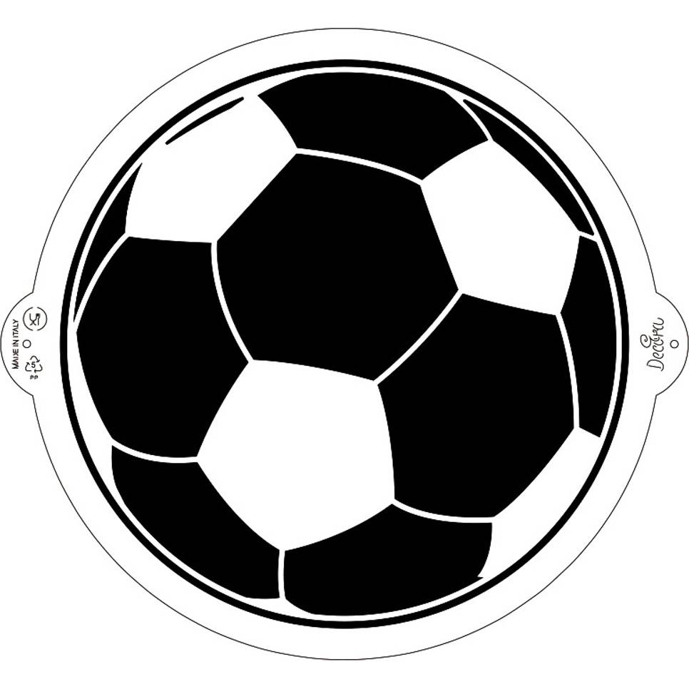 Stencil šablona na dort fotbalový míč 25cm - Decora