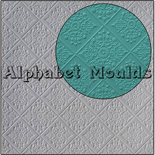 Strukturální podložka Diamond Mat 18x18cm - Alphabet Moulds