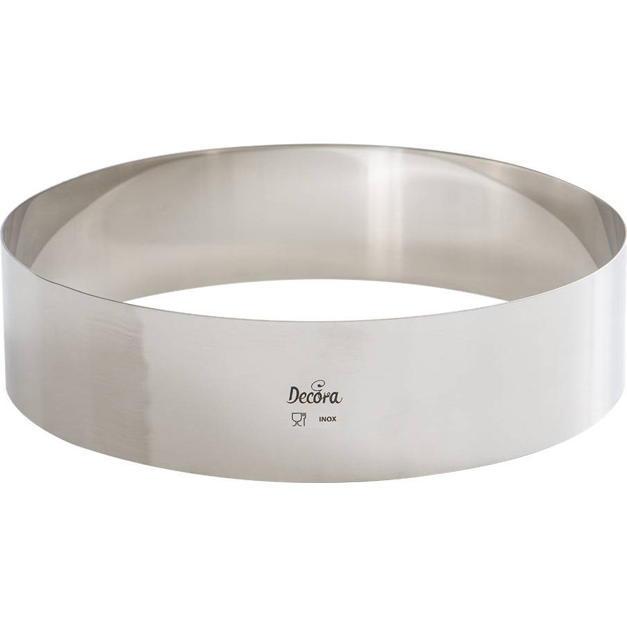 Fotografie Dortový ráfek nerezový kulatý 28x6cm - Decora