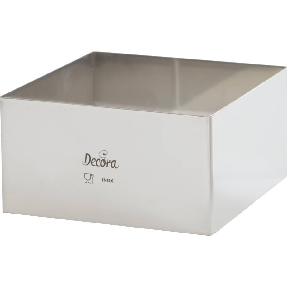 Fotografie Dortový ráfek nerezový čtverec 28x28x6cm - Decora