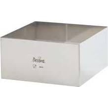 Fotografie Dortový ráfek nerezový čtverec 28x28x6cm - Decora