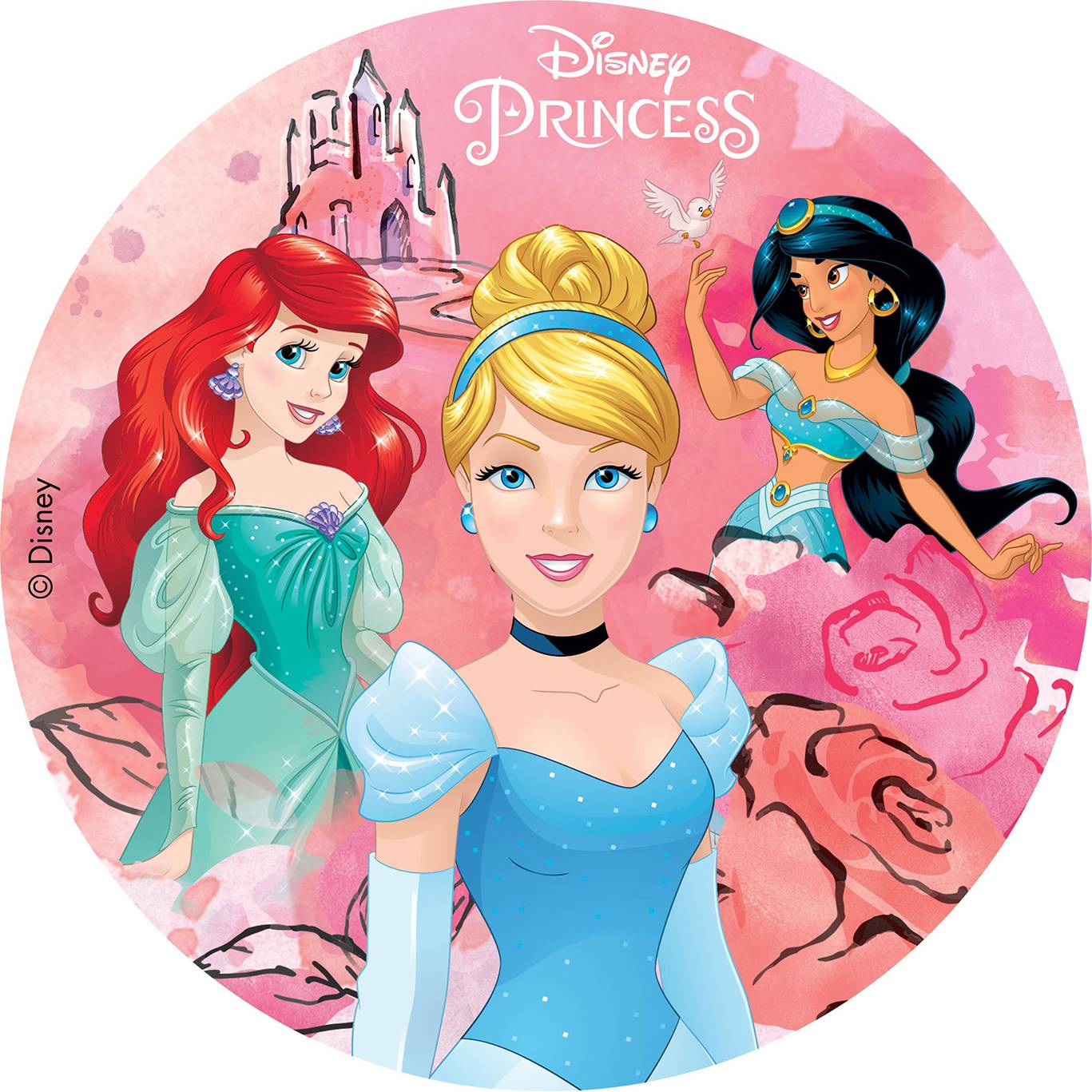 Fotografie Fondánový list Disney princezny 20cm - Dekora