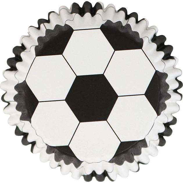 Košíčky na cupcaky 30ks - fotbalový míč - PME